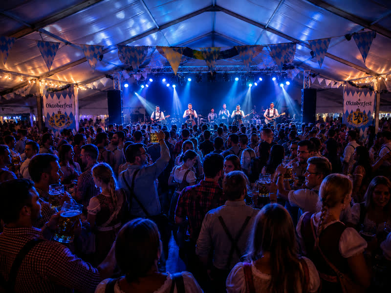 Guests celebrating at Copenhagen Oktoberfest